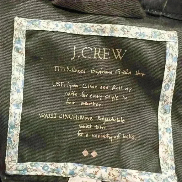 J Crew Womens XS Downtown Field Jacket Green Utility Coat - Picture 2 of 5